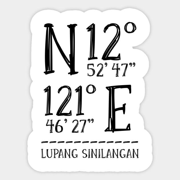 Philippines Coordinates Sticker by wearthistee